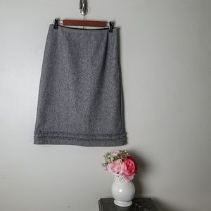 {ann taylor}  ruffle bottom a-line skirt